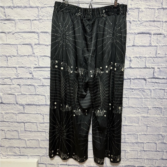 Johnny Was Biya black silk celestial tiger set Size XL RARE - Picture 5 of 16